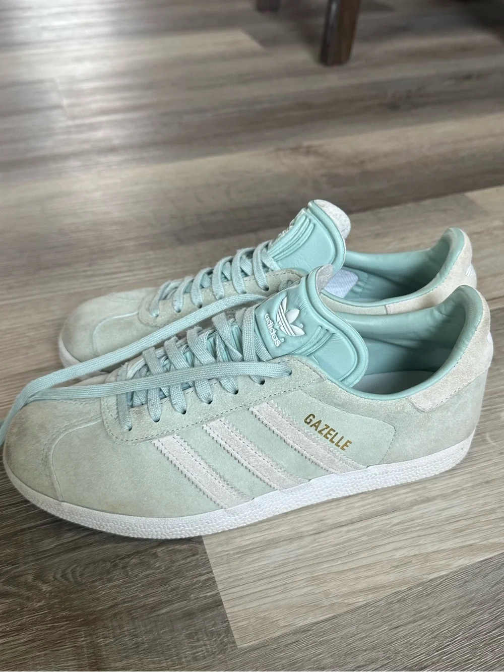 Adidas Gazelle Sneakers, Mint Green Suede, 7.5